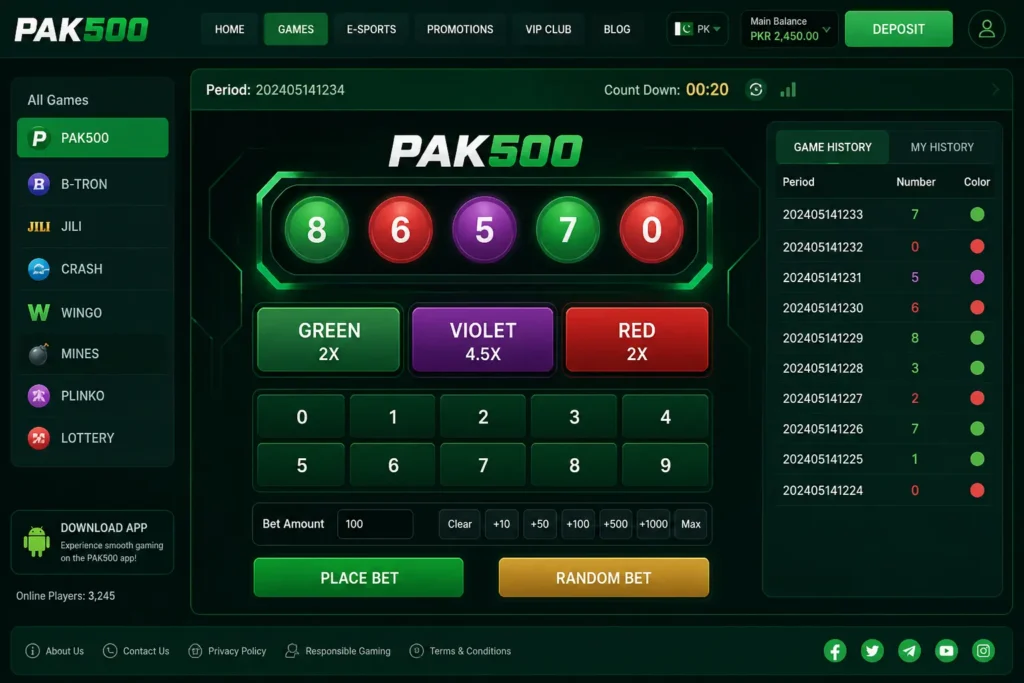 Pak500 Game